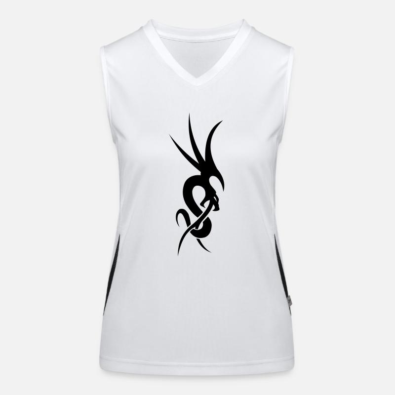 tribal dragon Women's Functional Contrast Tank Top