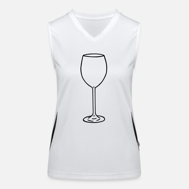 Weinglas Funktionelles Kontrast-Tank Top für Frauen