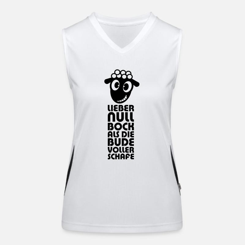 Null BockVersion 2 Funktionelles Kontrast-Tank Top für Frauen