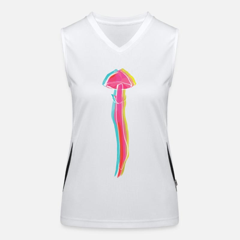 Psychedelische Pilze Funktionelles Kontrast-Tank Top für Frauen