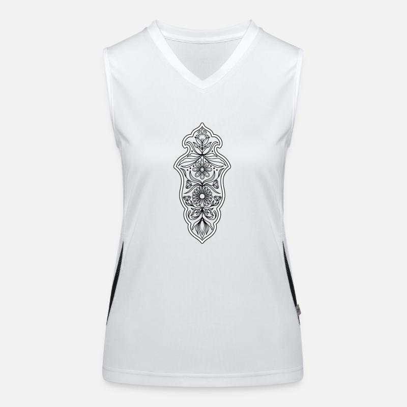 Fleurs capturée Débardeur respirant contrasté Femme