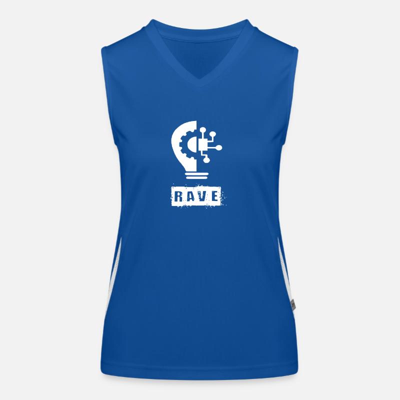 Rave-Glühbirne Funktionelles Kontrast-Tank Top für Frauen