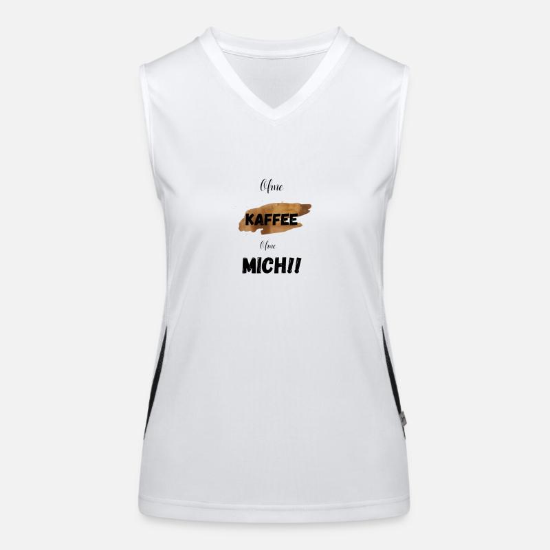 Ohne Kaffee ohne Mich Funktionelles Kontrast-Tank Top für Frauen