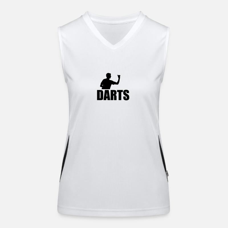 Darts Sport Spaß Funktionelles Kontrast-Tank Top für Frauen
