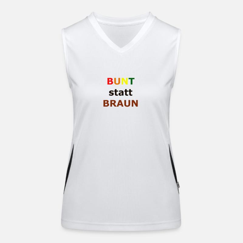 BUNT statt BRAUN Funktionelles Kontrast-Tank Top für Frauen