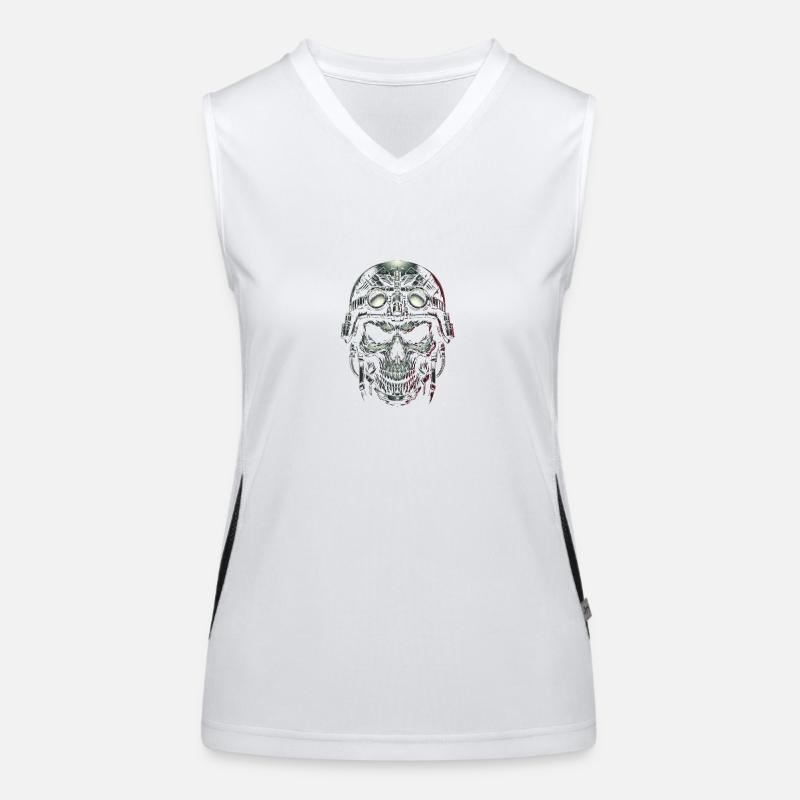 Pilotenschädel Pilot Funktionelles Kontrast-Tank Top für Frauen