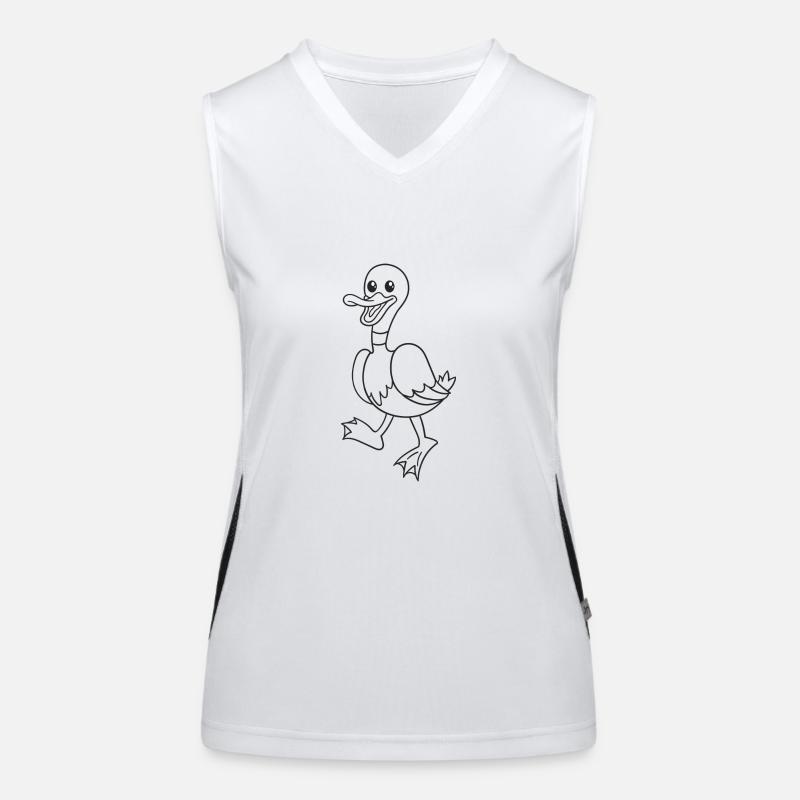 Duck, duck, bird, gift, gift idea Women's Functional Contrast Tank Top