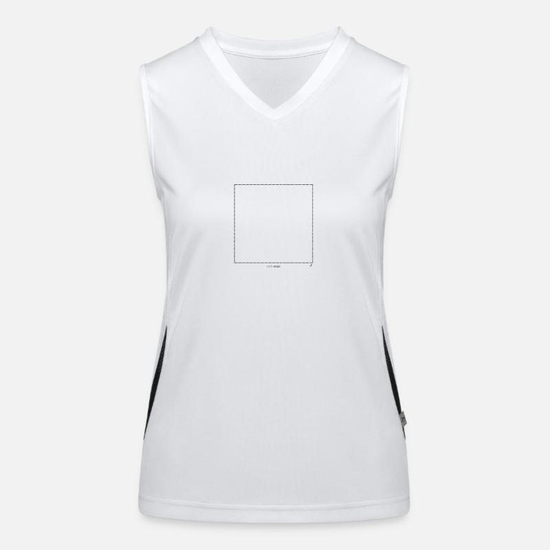 CUT HERE - Women's Functional Contrast Tank Top - white/black