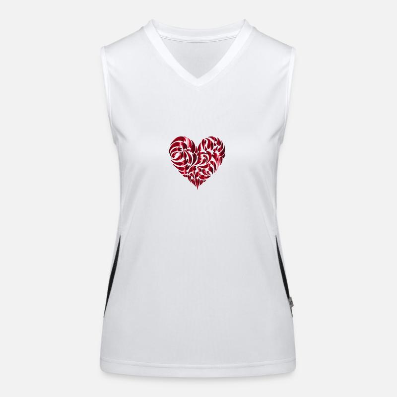 Herz Funktionelles Kontrast-Tank Top für Frauen