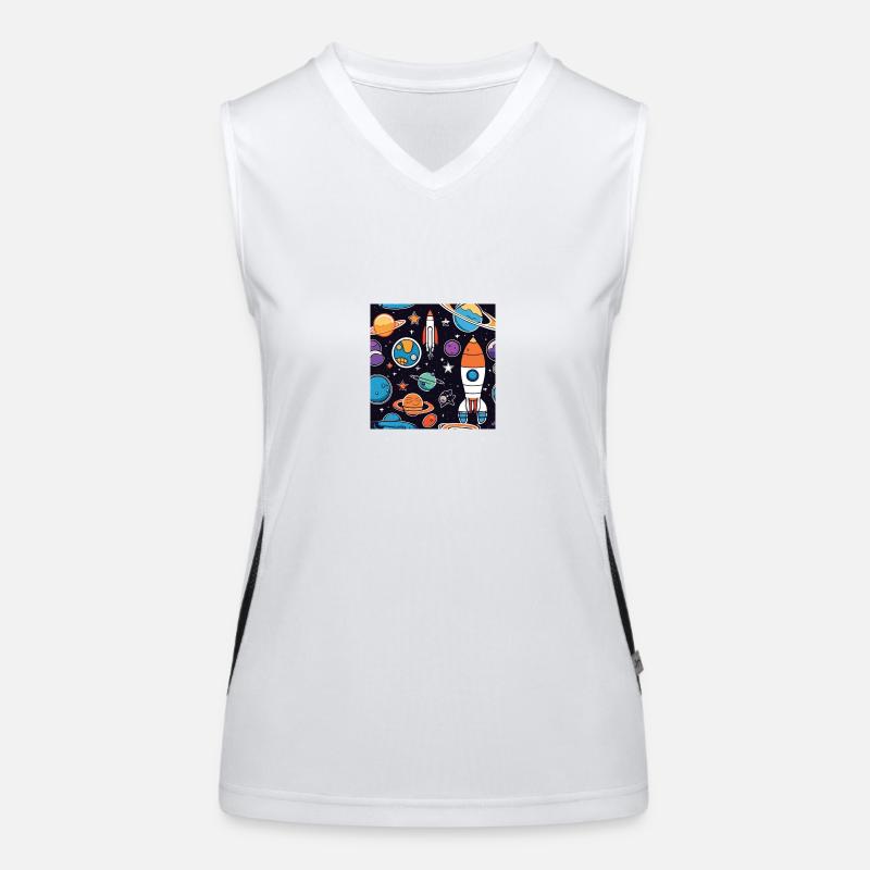 Space is close Funktionelles Kontrast-Tank Top für Frauen