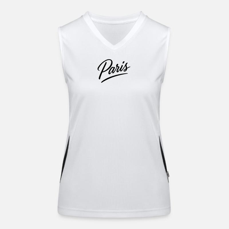 Pariser Script-Schriftzug Funktionelles Kontrast-Tank Top für Frauen