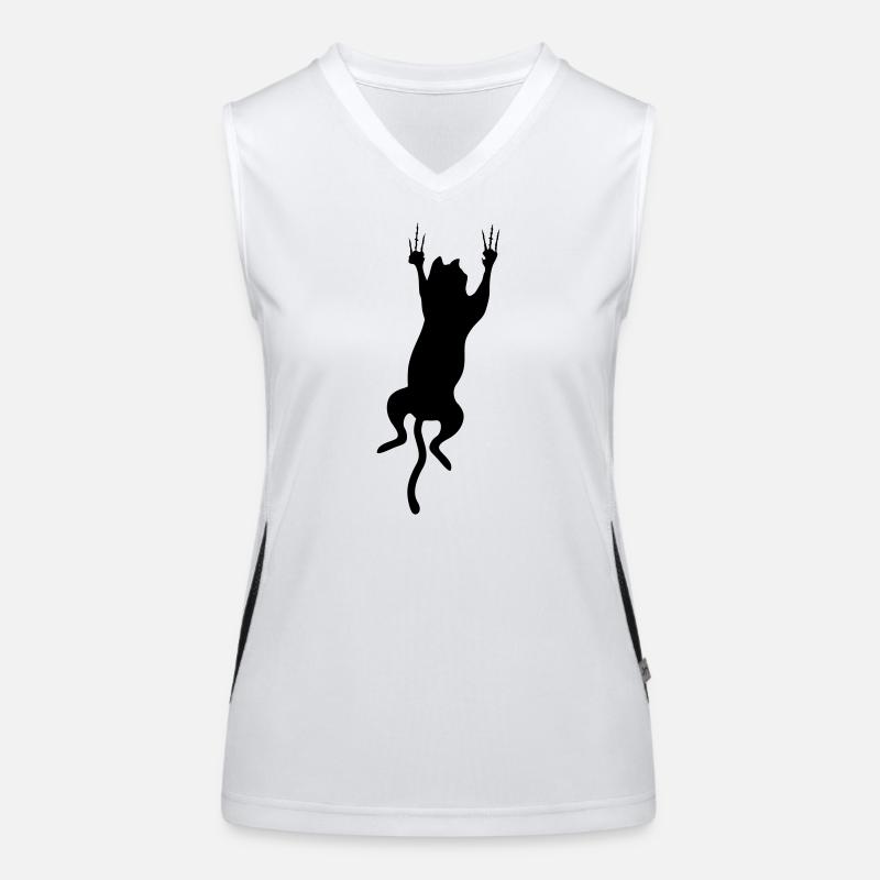 cat scratch Women's Functional Contrast Tank Top