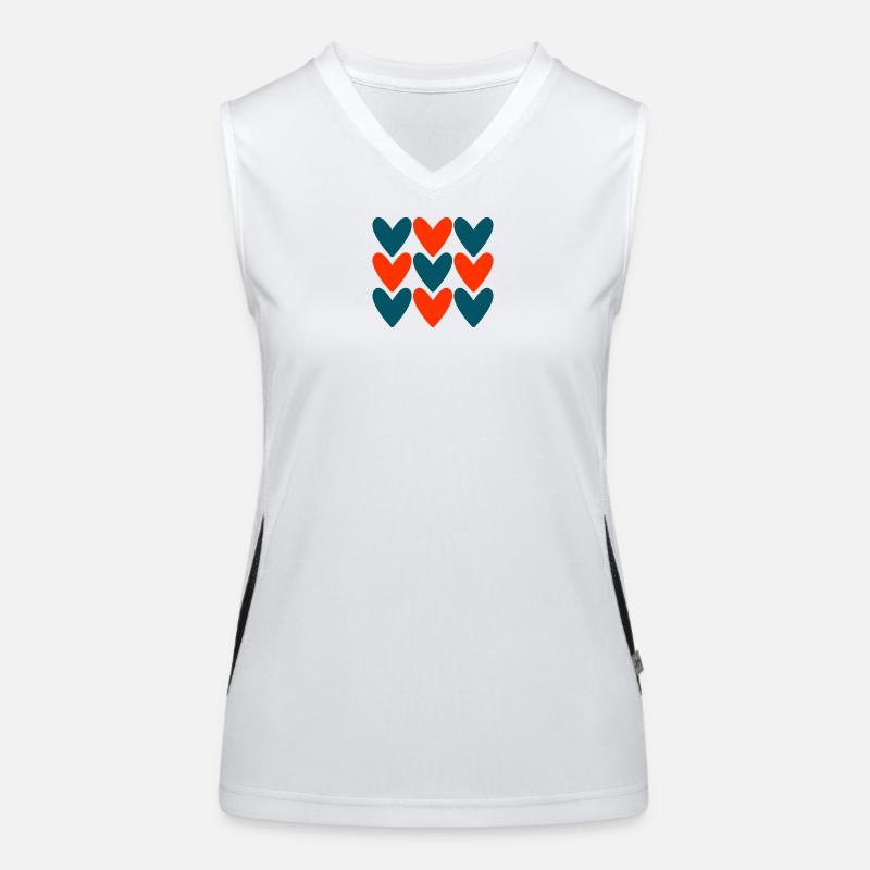HERZ. HERZ. VALENTINSTAG. LIEBE. LIEBE. PAAR. Funktionelles Kontrast-Tank Top für Frauen