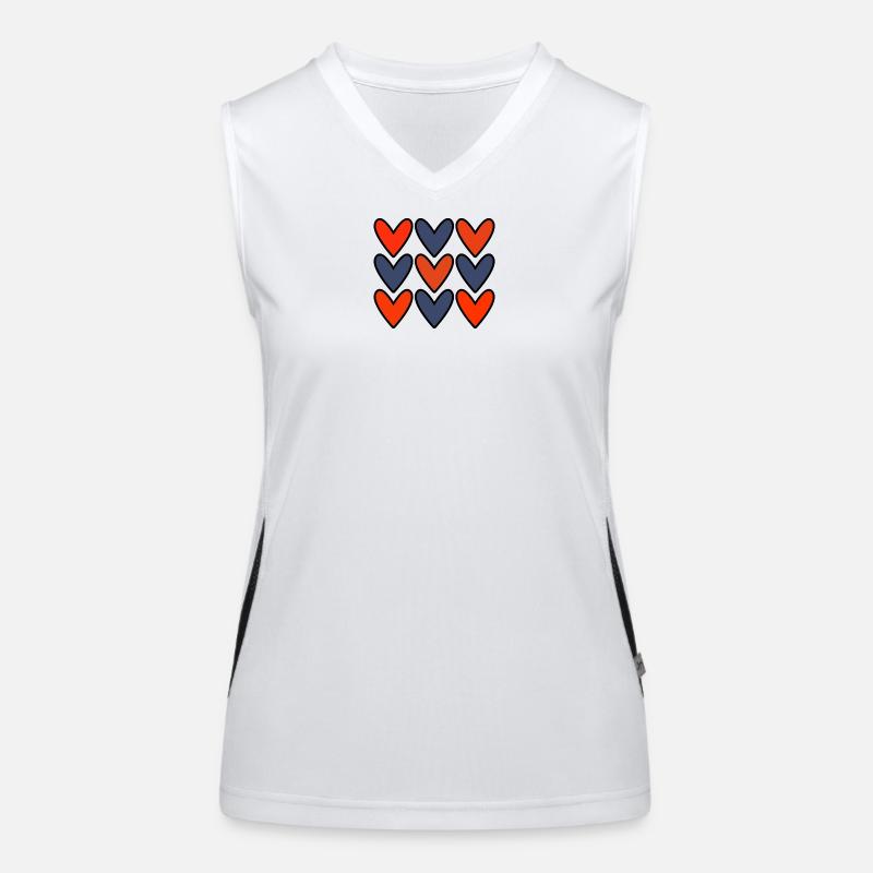 HERZ. HERZ. VALENTINSTAG. LIEBE. LIEBE. PAAR. Funktionelles Kontrast-Tank Top für Frauen