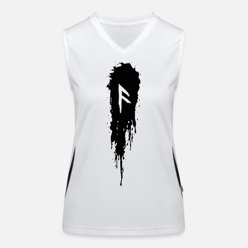Ansuz - Women's Functional Contrast Tank Top - white/black