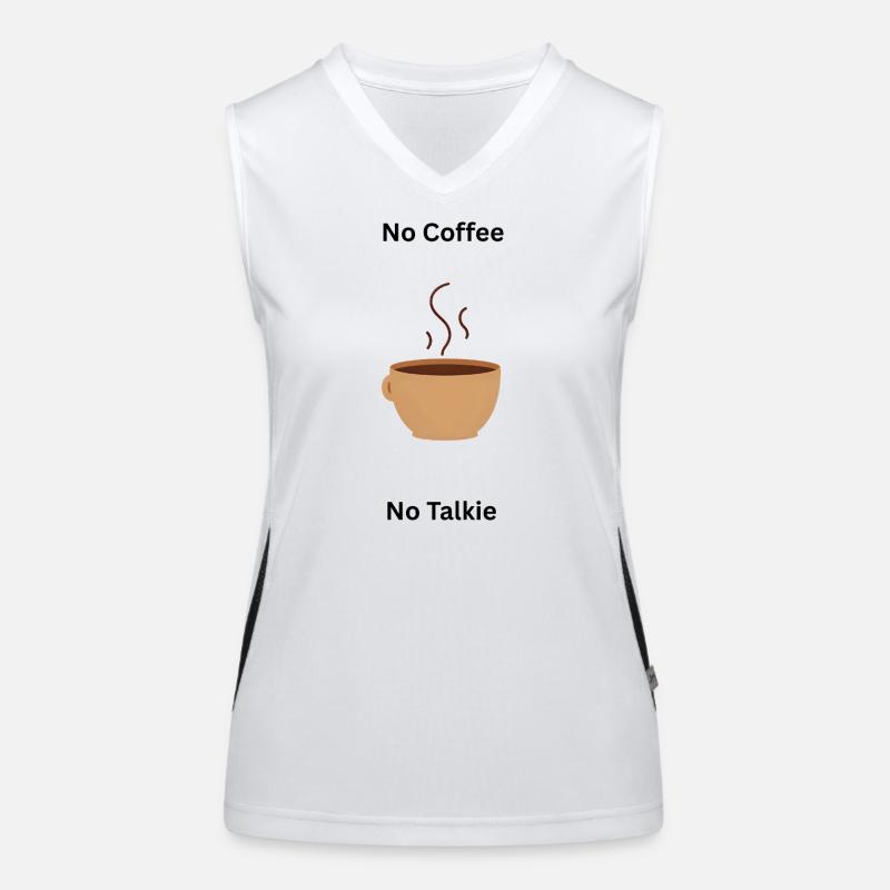 Chemise café | Pas de café, pas de talkie Débardeur respirant contrasté Femme