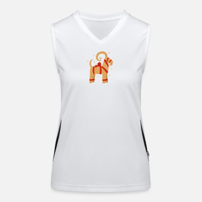 Julbock – Chèvre de Noël suédoise Débardeur respirant contrasté Femme