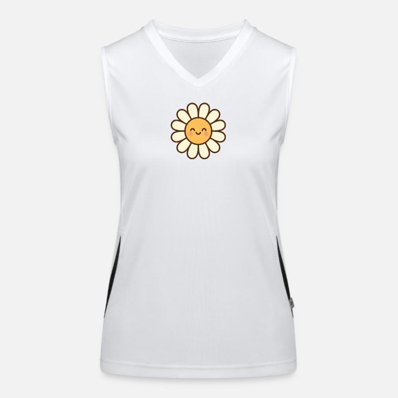 Daisy Strahlendes Lächeln Funktionelles Kontrast-Tank Top für Frauen