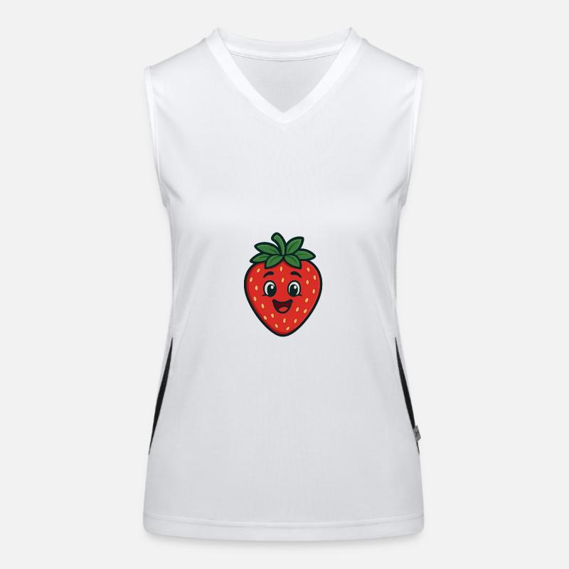 Happy Strawberry Women's Functional Contrast Tank Top