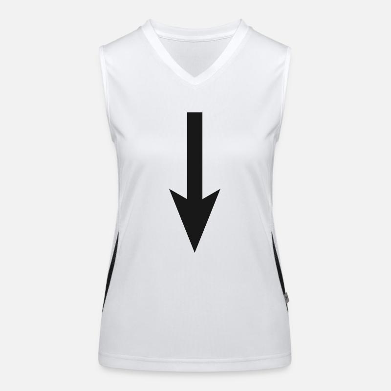 Down arrow Women's Functional Contrast Tank Top