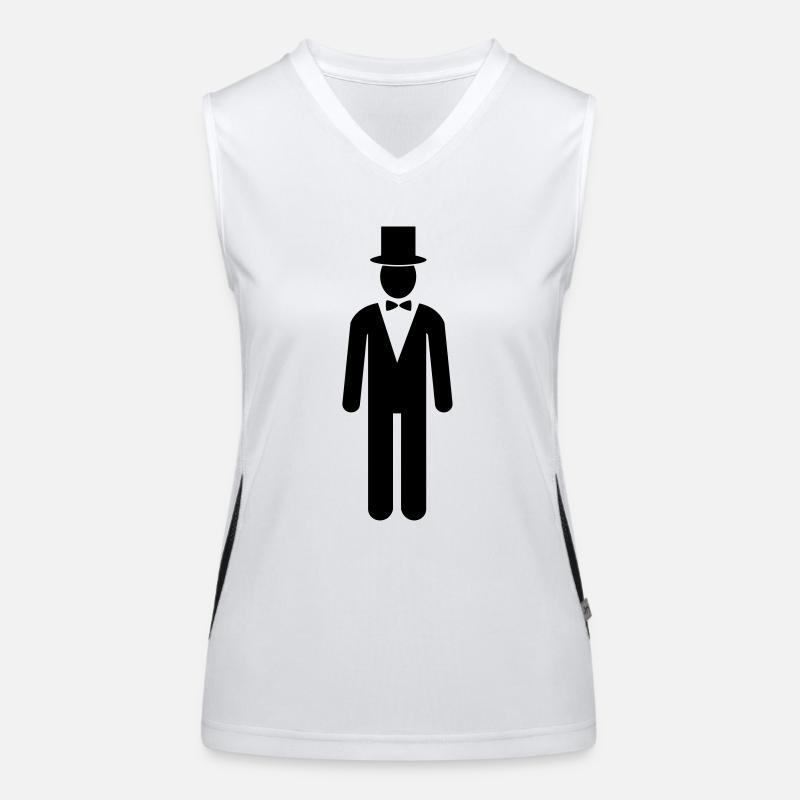 Icon Bräutigam Funktionelles Kontrast-Tank Top für Frauen