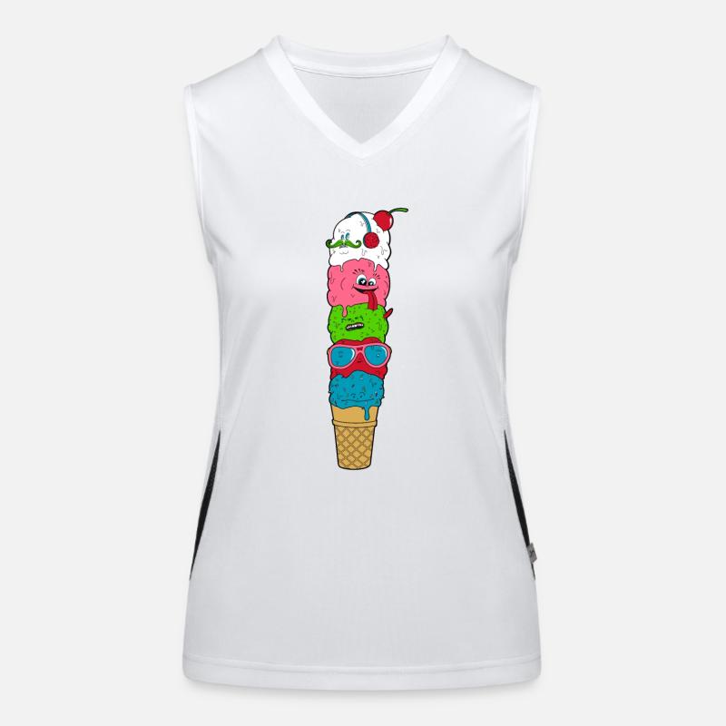 Eiscreme Funktionelles Kontrast-Tank Top für Frauen