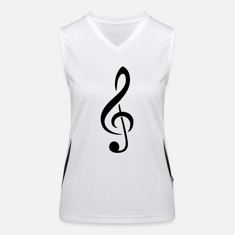 clef de sol partition musique classique Débardeur respirant contrasté Femme