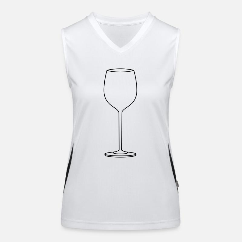 Design empty wine Women's Functional Contrast Tank Top