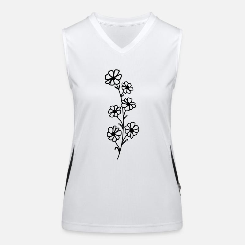 simple Wildblume Funktionelles Kontrast-Tank Top für Frauen