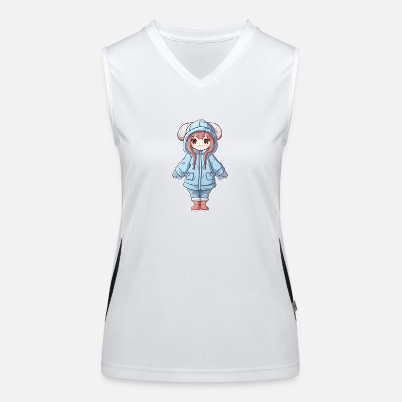 Zauberhaftes Glück - Das süße Anime-Mädchen Funktionelles Kontrast-Tank Top für Frauen