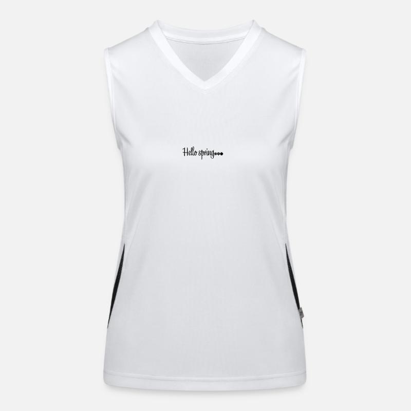 Hello spring Design Unisex Women's Functional Contrast Tank Top