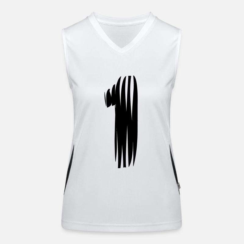 Maillot à 1 numéro Débardeur respirant contrasté Femme