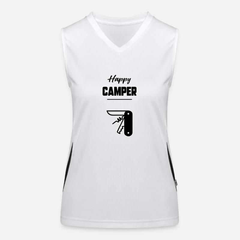 Glücklicher Camper Funktionelles Kontrast-Tank Top für Frauen