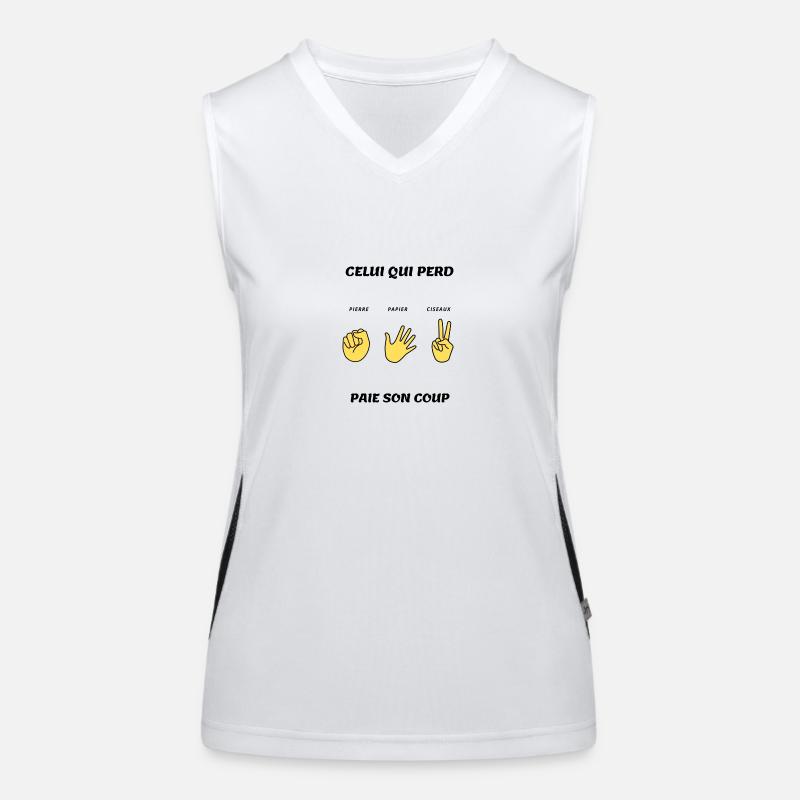 Pierre papier ciseaux Débardeur respirant contrasté Femme