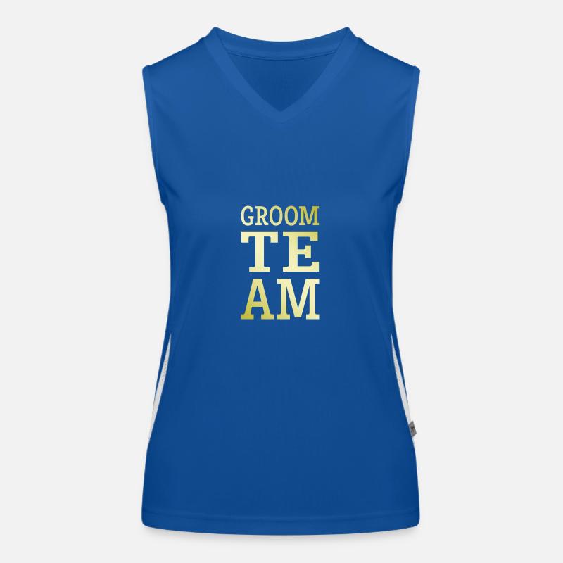 Groom Team Bachelor Bräutigam Funktionelles Kontrast-Tank Top für Frauen