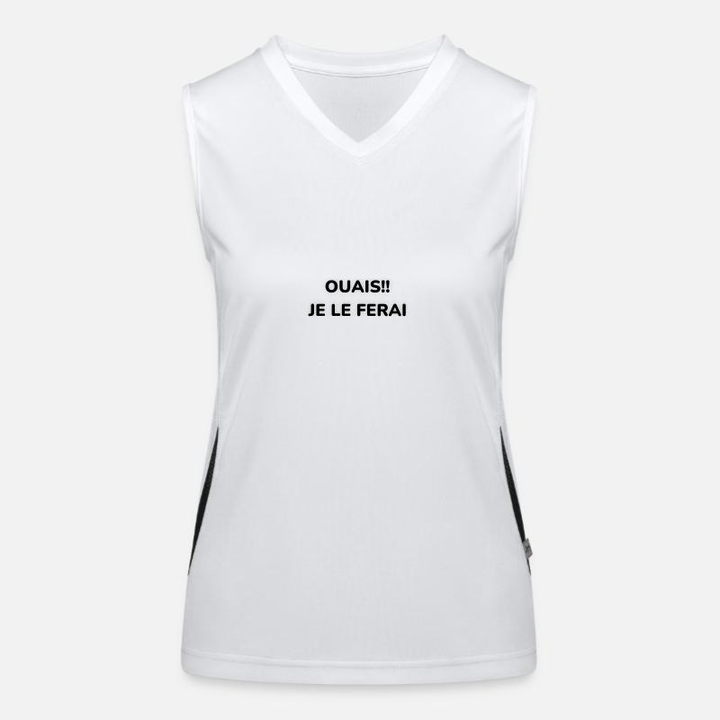Yes!! I'll do it - Women's Functional Contrast Tank Top - white/black