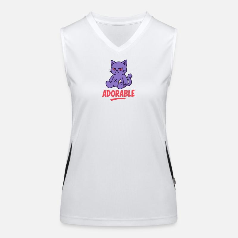 Grumpy Kitty Women's Functional Contrast Tank Top