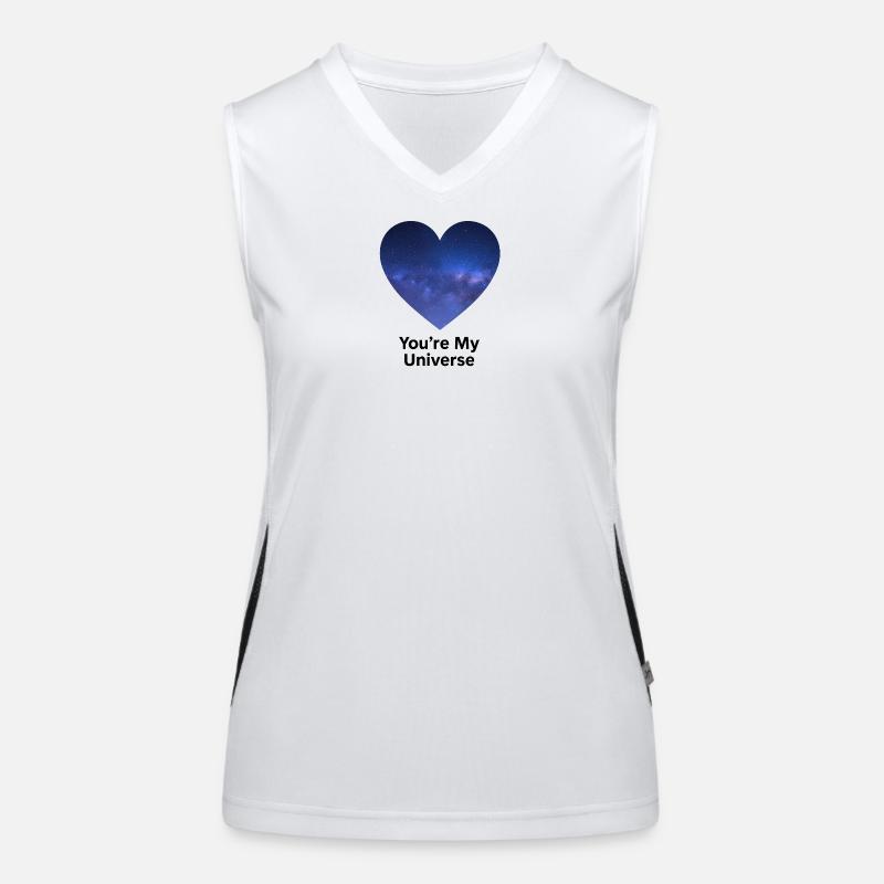 Starry Sky Heart University Design Women's Functional Contrast Tank Top