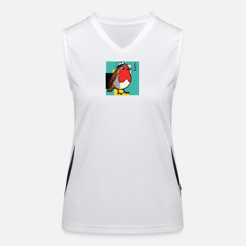 Robin Smoking Funktionelles Kontrast-Tank Top für Frauen