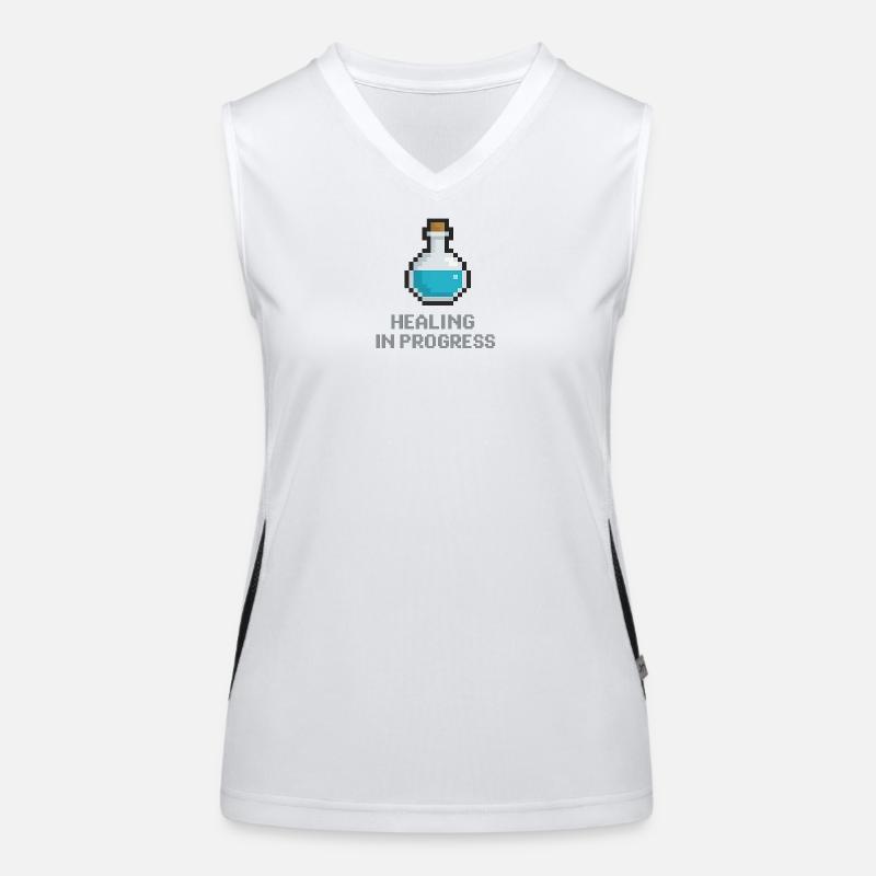 Pixel Healing Potion Women's Functional Contrast Tank Top
