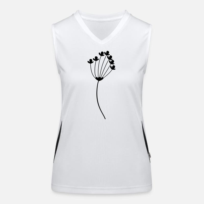 Blume Funktionelles Kontrast-Tank Top für Frauen