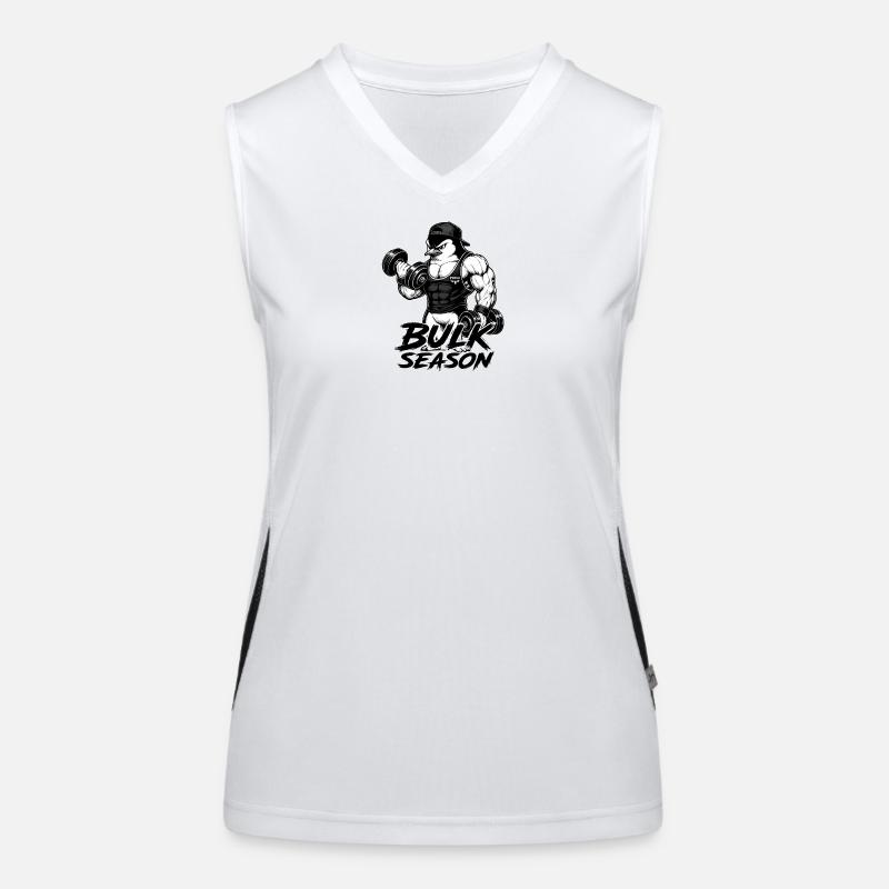 Pengu Gym - Women's Functional Contrast Tank Top - white/black