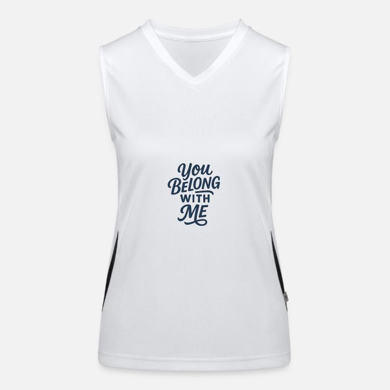 You Belong With Me - Women's Functional Contrast Tank Top - white/black