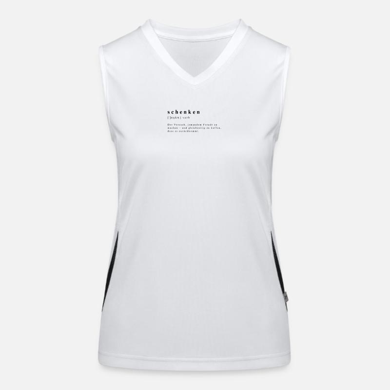 Schenken - Hoffnung und Freude (Verb) Funktionelles Kontrast-Tank Top für Frauen