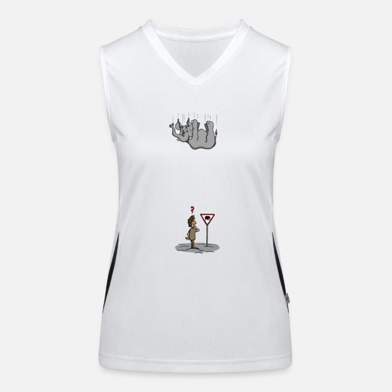 Attention elephant! Women's Functional Contrast Tank Top