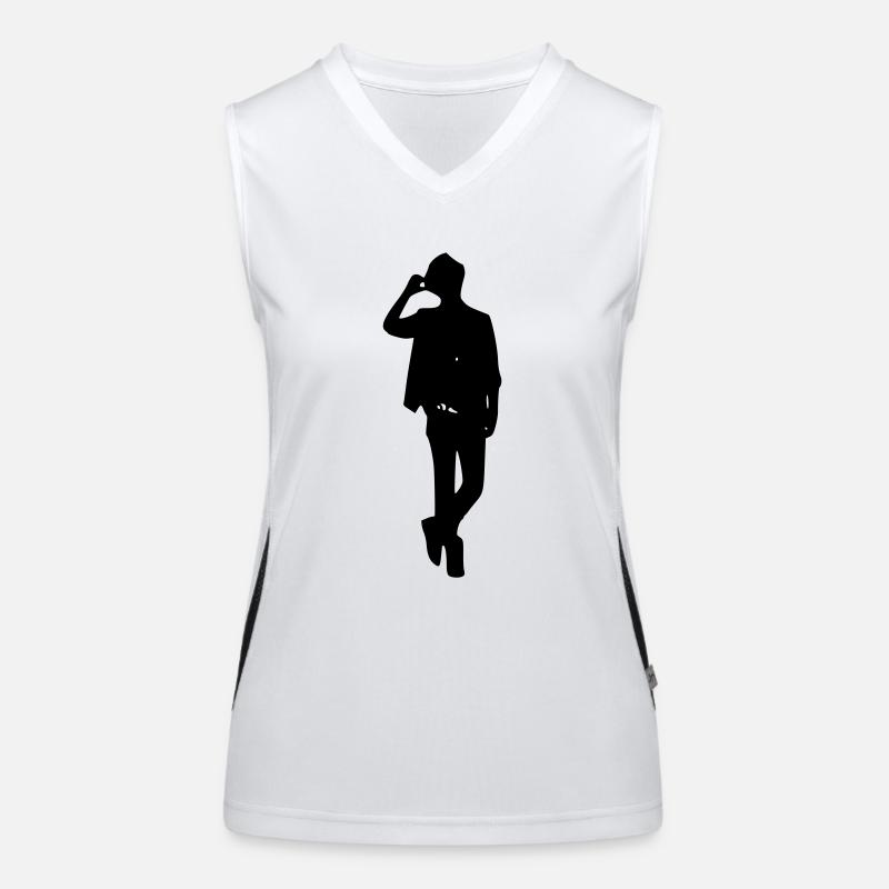 Junge Modell Silhouette Funktionelles Kontrast-Tank Top für Frauen