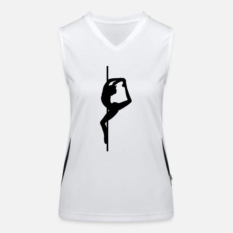 Poledance Pole Dancing Danse Danse Bâton Danse Débardeur respirant contrasté Femme