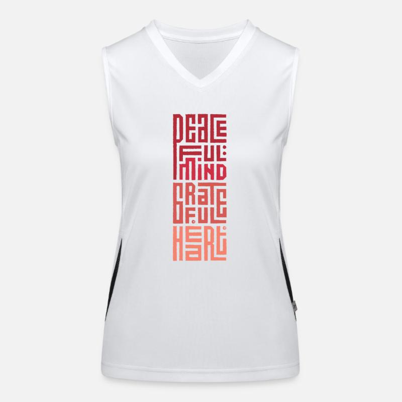 Peace rot Funktionelles Kontrast-Tank Top für Frauen