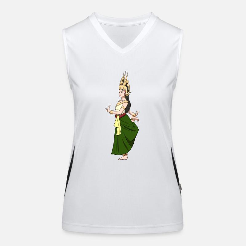 Cambodia Tradition Dance Khmer Apsara I Gift Women's Functional Contrast Tank Top
