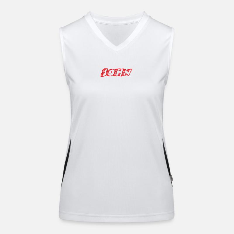 Son Retro Comic Letters Design Women's Functional Contrast Tank Top